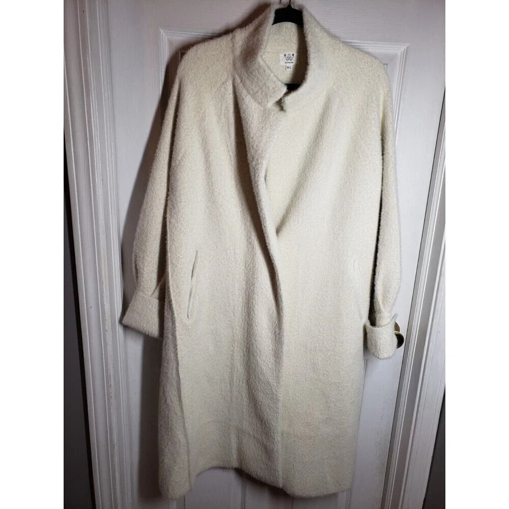 Anthropologie Six Crisp Days Women's Size M/L Ivory Coat